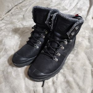 Palladium Black and Red Boots
